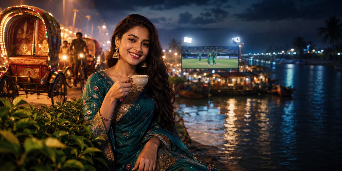ঢাকায় চা বাগানের পরিবেশে ক্রিকেট বেটিং ও অনলাইন বিনোদনের দৃশ্য